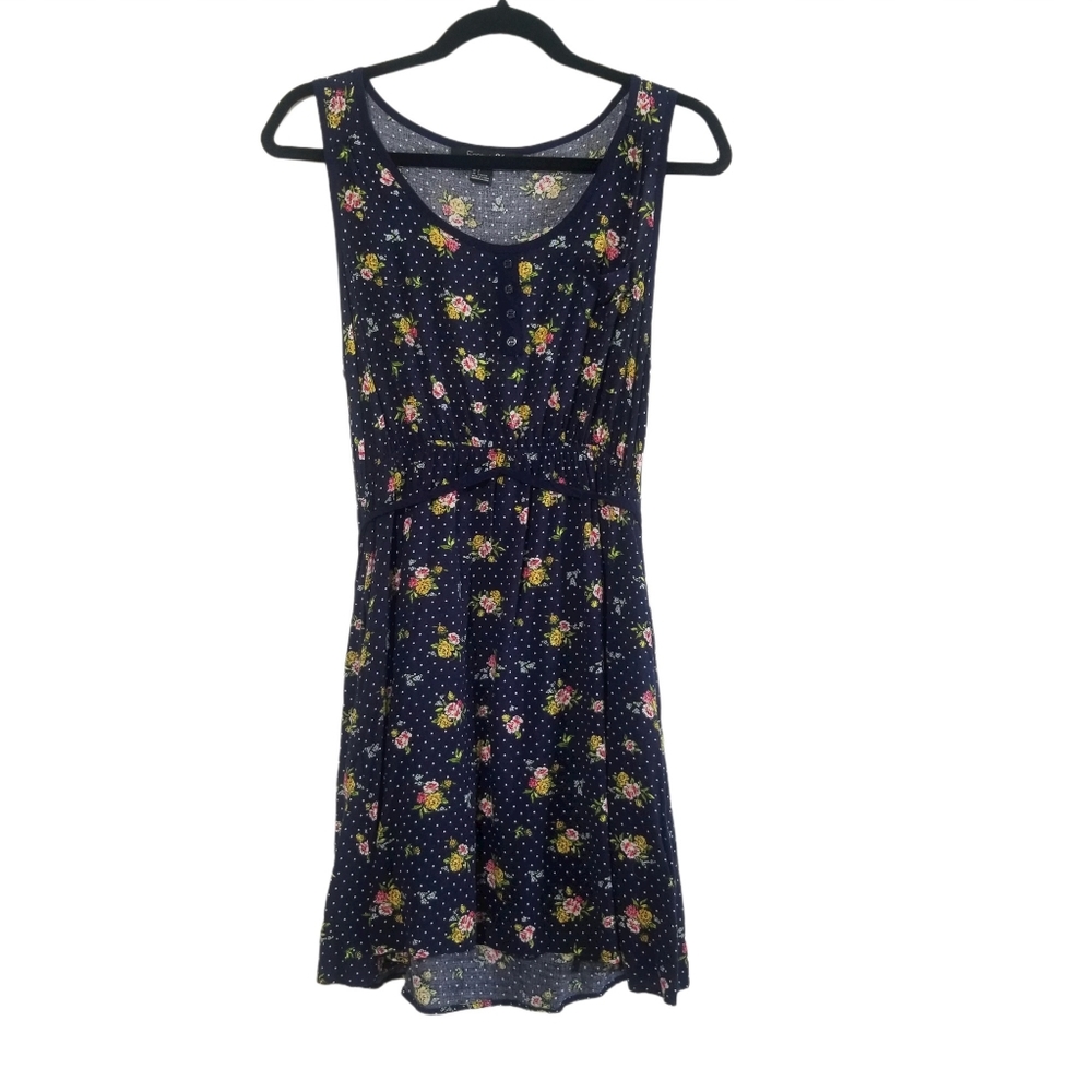 Forever 21 Floral Dot Navy Dress